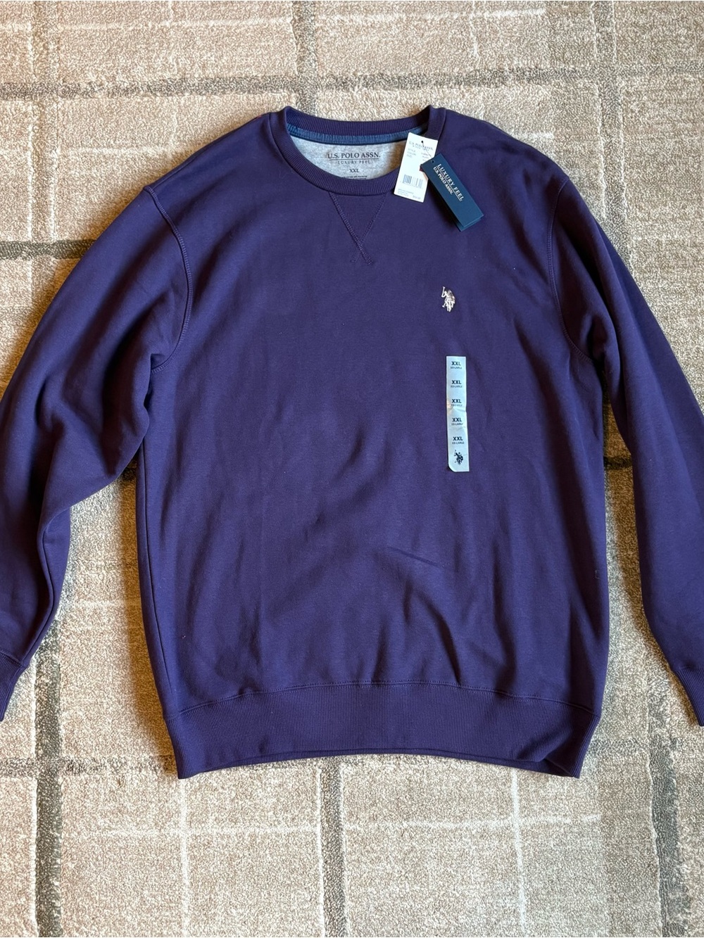 U.S. Polo Assn. Men's Crewneck Sweatshirt - Deep Purple Size XXL NWT